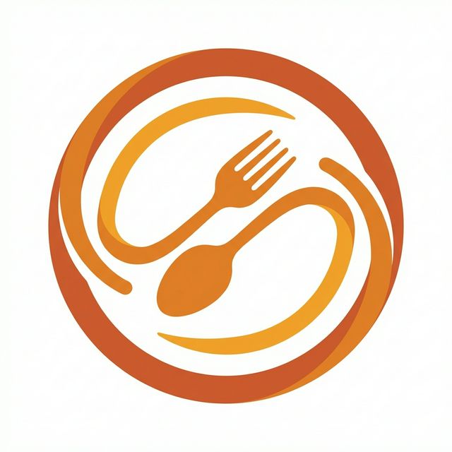 Restaurant fork spoon lovart logo generated by Lovart AI
