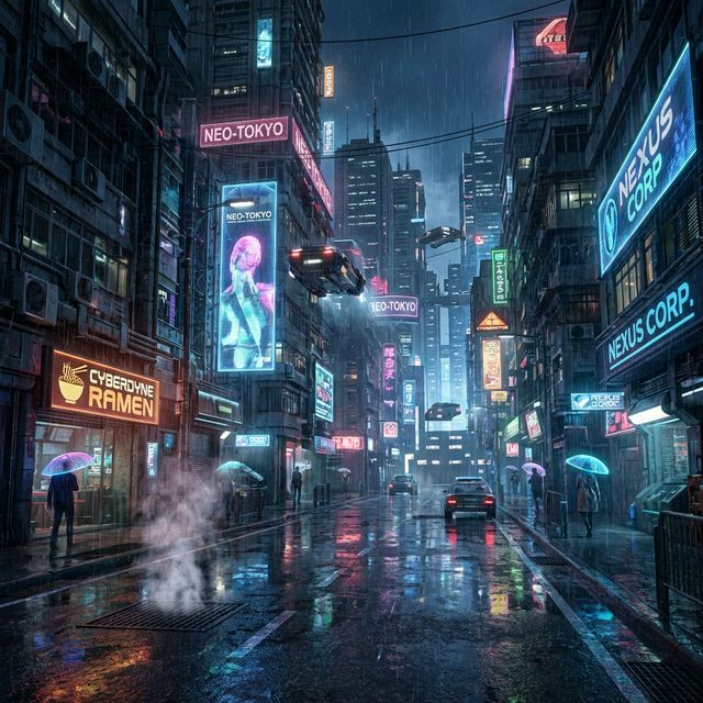 Lovart Nano Banana AI generated: Cyberpunk Metropolis