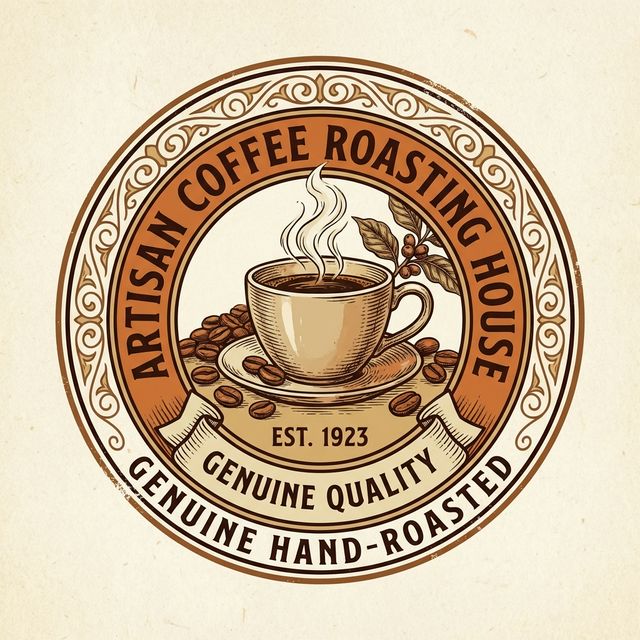 Vintage artisan coffee shop lovart logo generated from a lovart prompt